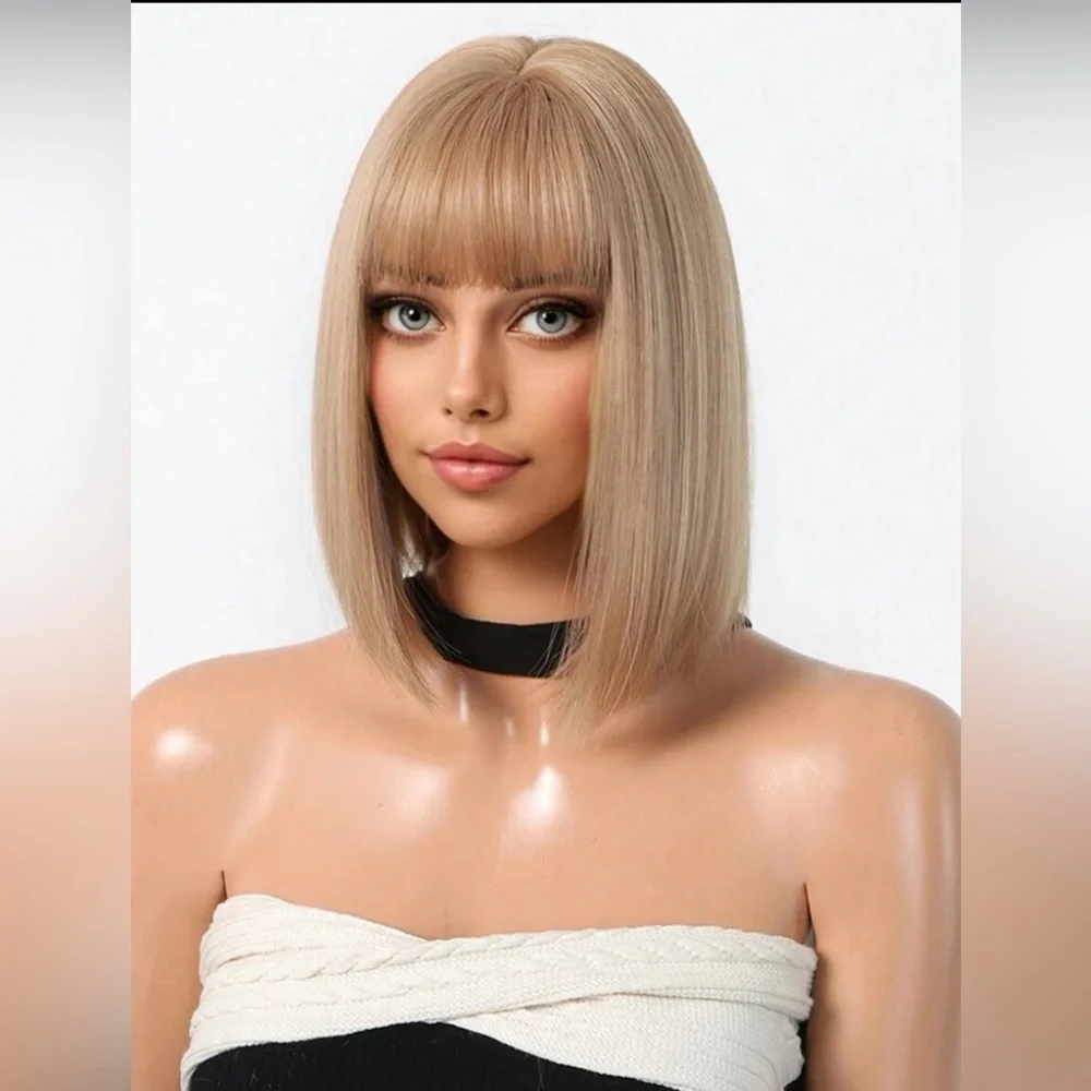 NEW Blonde Bob Hair Wig - Picture 4 of 6